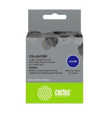 Картридж ленточный Cactus CS-LK4YBP черный для Epson LW300/LW400/LW700/LW600P/LW1000P