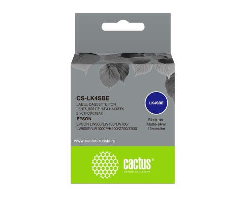 [Расходные материалы] Картридж ленточный Cactus CS-LK4SBE черный для Epson LW300/LW400/LW700/LW600P/LW1000P