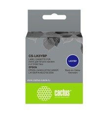 Картридж ленточный Cactus CS-LK5YBP черный для Epson LW400/LW700/LW600P/LW1000P/K400/Z700/Z900
