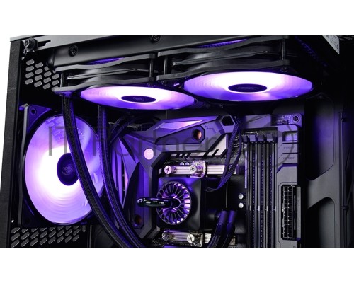 Вентилятор DEEPCOOL RF120 (3 IN 1) RGB 120x120x25мм (16шт./кор, 3xRF120, PWM, пит. от мат.платы и БП, RGB подсветка, 500-1500об/мин) Retail