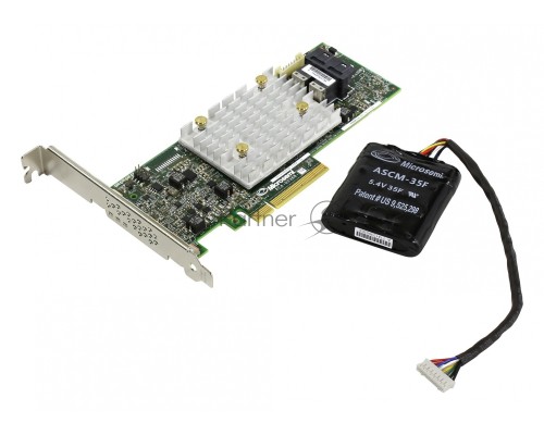 Контроллер Microsemi Adaptec SmartRAID 3152-8i Single,8 internal port,PCIe Gen3 ,x8,2 GB DDR4,RAID 0/1/10,RAID 5/6/50/60,FlexConfig,maxCache 4.0