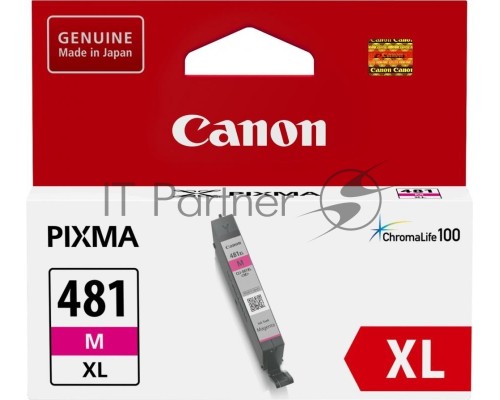 Картридж Canon CLI-481XL M EMB для TS6140/TS8140/TS9140/TR8540. Пурпурный. 466 страниц.