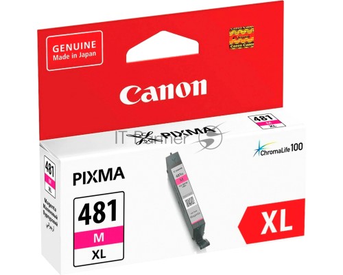 Картридж Canon CLI-481XL M EMB для TS6140/TS8140/TS9140/TR8540. Пурпурный. 466 страниц.