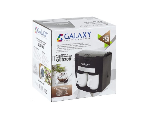 Кофеварка капельная Galaxy Line GL 0708 черный, исп. кофе - молотый, 0,3 л, 750 Вт.