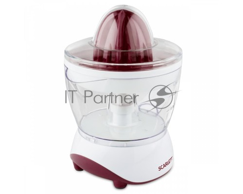 Соковыжималка цитрусовая Scarlett SC-JE50C06 25Вт рез.сок.:700мл. белый/коричневый