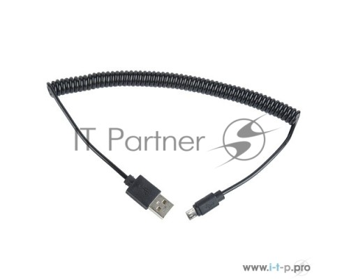 Кабель Cablexpert USB 2.0 Pro, AM/microBM 5P, 1.8м, витой, черный, пакет (CC-mUSB2C-AMBM-6)