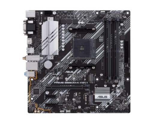 [Материнская плата] ASUS Prime B550M-A WiFi II B550 Socket AM4 4xDDR4, 4xSATA3, RAID, 2xM.2, 1xPCI-E16x, 6xUSB3.2, D-Sub, DVI-D, HDMI, WiFi, Glan, mATX