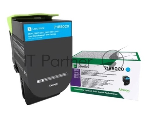 Картридж Lexmark 2300 стр. голубой для CS317dn, CS417dn, CS517de, CX317dn, CX417dn,CX517de