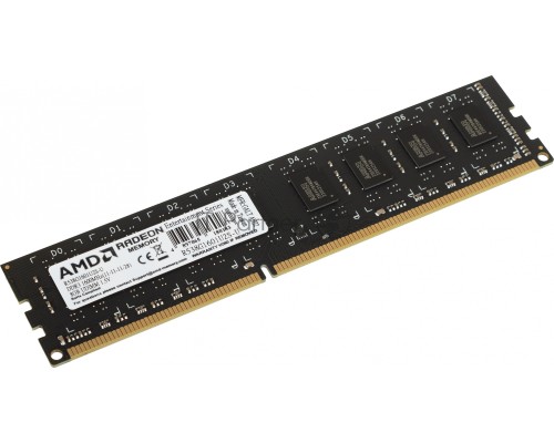Оперативная память AMD 8GB DDR3 1600MHz Radeon™ DIMM R3 Value Series Black R538G1601U2S-U Non-ECC, CL9, 1.5V, Retail