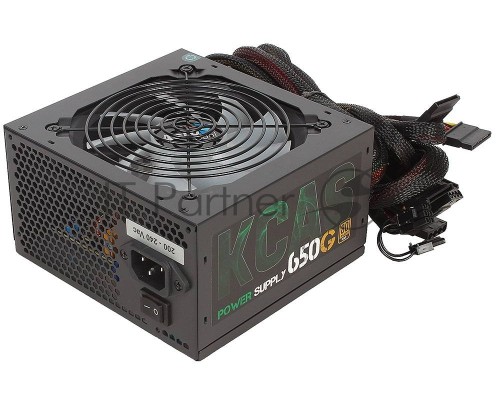 Блок питания Aerocool ATX 650W KCAS-650G 80+ gold (24+4+4pin) APFC 120mm fan color LED 7xSATA RTL