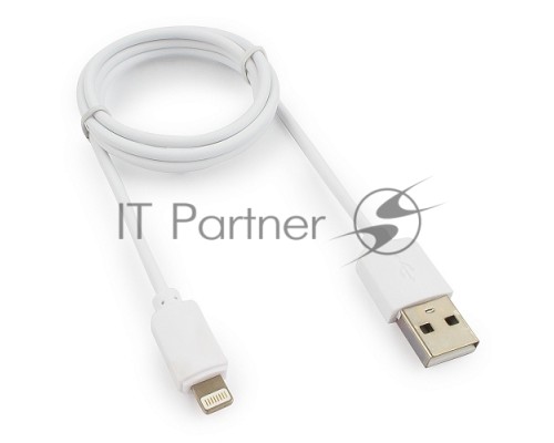 Кабель USB Гарнизон GCC-USB2-AP2-1M-W AM/Lightning, для iPhone5/6/7, IPod, IPad, 1м, белый, пакет