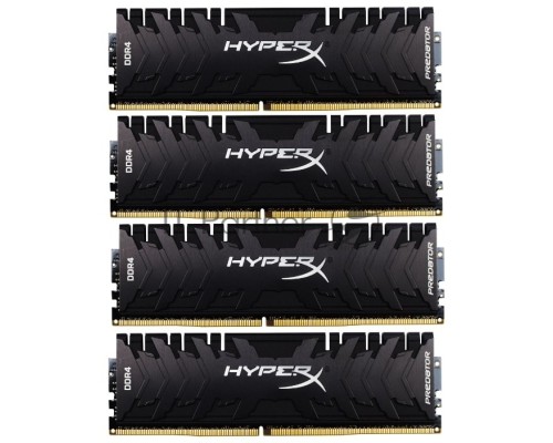 Модуль памяти Kingston DIMM DDR4 32GB 2400MHz CL12 (Kit of 4) XMP HyperX Predator