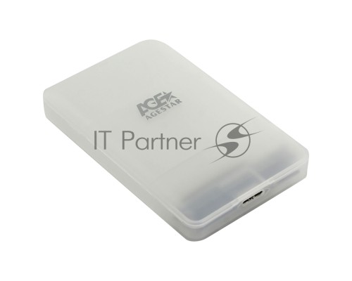 Внешний корпус для HDD/SSD AgeStar 3UBCP3 SATA пластик белый 2.5