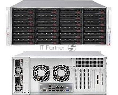 Платформа SuperMicro 6049P-E1CR24L noCPU(2)Scalable/TDP 70-205W/ no DIMM(16)/ 3008RAID HDD(24)LFF/ 2x10Gbe/ 5xFH/ 2x1200W