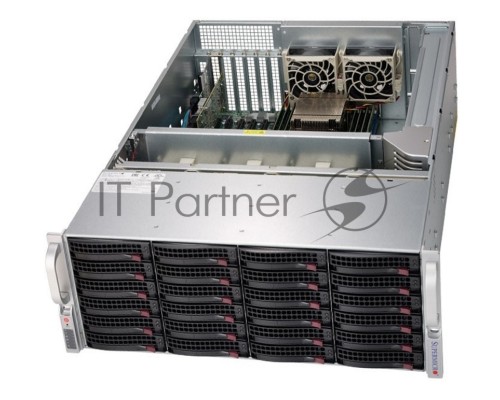 Платформа SuperMicro 6049P-E1CR24L noCPU(2)Scalable/TDP 70-205W/ no DIMM(16)/ 3008RAID HDD(24)LFF/ 2x10Gbe/ 5xFH/ 2x1200W