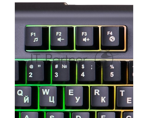 Клавиатура Oklick 717G черный/серый USB Multimedia LED