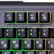 Клавиатура Oklick 717G черный/серый USB Multimedia LED