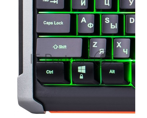 Клавиатура Oklick 717G черный/серый USB Multimedia LED