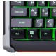 Клавиатура Oklick 717G черный/серый USB Multimedia LED