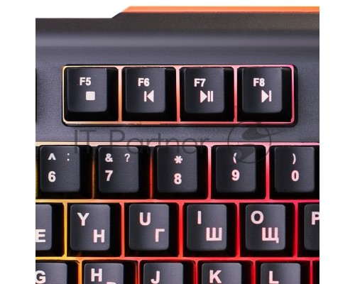 Клавиатура Oklick 717G черный/серый USB Multimedia LED