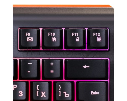 Клавиатура Oklick 717G черный/серый USB Multimedia LED