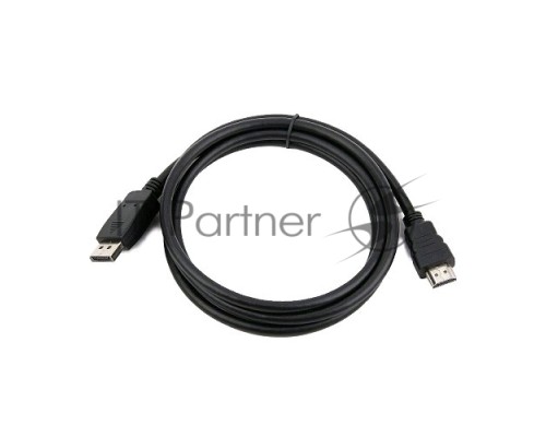 Кабель Cablexpert  DisplayPort->HDMI, 5м, 20M/19M, черный, экран, пакет