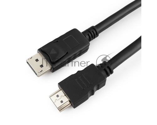 Кабель Cablexpert  DisplayPort->HDMI, 5м, 20M/19M, черный, экран, пакет