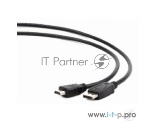 Кабель Cablexpert  DisplayPort->HDMI, 5м, 20M/19M, черный, экран, пакет