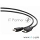 Кабель Cablexpert  DisplayPort->HDMI, 5м, 20M/19M, черный, экран, пакет