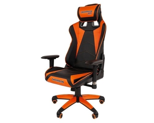 [Офисные кресла] Кресло Chairman   game 44 Россия  черн./оранжевый (7073779)