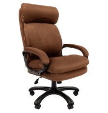 Кресло Chairman Home 505 Россия ткань Т-14 коричневый (черный пластик) (7127987)