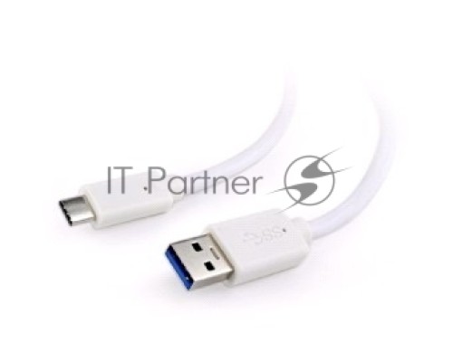 Кабель USB Cablexpert CCP-USB3-AMCM-1M-W, USB3.0 AM/USB Type-C, 1м, белый, пакет Кабель USB Cablexpert CCP-USB3-AMCM-1M-W, USB3.0 AM/USB Type-C, 1м, белый, пакет