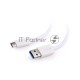 Кабель USB Cablexpert CCP-USB3-AMCM-1M-W, USB3.0 AM/USB Type-C, 1м, белый, пакет