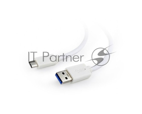 Кабель USB Cablexpert CCP-USB3-AMCM-1M-W, USB3.0 AM/USB Type-C, 1м, белый, пакет Кабель USB Cablexpert CCP-USB3-AMCM-1M-W, USB3.0 AM/USB Type-C, 1м, белый, пакет