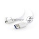 Кабель USB Cablexpert CCP-USB3-AMCM-1M-W, USB3.0 AM/USB Type-C, 1м, белый, пакет