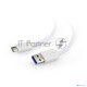 Кабель USB Cablexpert CCP-USB3-AMCM-1M-W, USB3.0 AM/USB Type-C, 1м, белый, пакет