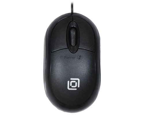Мышь проводная Oklick 105S черный, 800 dpi, USB, кнопки - 3