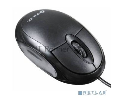 Мышь проводная Oklick 105S черный, 800 dpi, USB, кнопки - 3