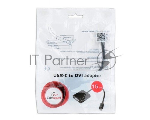 Переходник Cablexpert USB Type-C/DVI, 15см, пакет (A-CM-DVIF-01) Переходник Cablexpert USB Type-C/DVI, 15см, пакет (A-CM-DVIF-01)