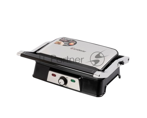 Электрический пресс-гриль Endever Grillmaster 220, серебристый/черный