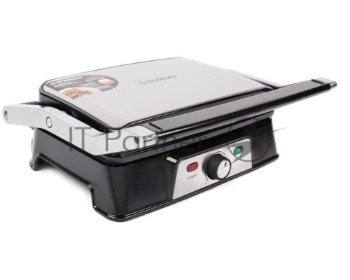 Электрический пресс-гриль Endever Grillmaster 220, серебристый/черный