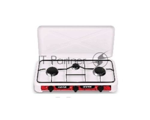 Газовая плита Centek CT-1522  белый  Centek CT-1522 (белая), 3 конфорки, КРЫШКА, сменные форсунки баллон/магистраль