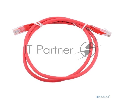 Патчкорд литой Aopen/Qust UTP кат.5е 1м красный  <ANP511_1M_R>