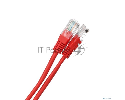 Патчкорд литой Aopen/Qust UTP кат.5е 1м красный  <ANP511_1M_R>