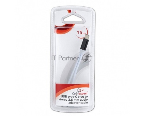 Переходник Cablexpert USB Type-C/Jack3.5 F+ Type-C F, черный, пакет (CCA-UC3.5F-02)
