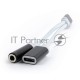 Переходник Cablexpert USB Type-C/Jack3.5 F+ Type-C F, черный, пакет (CCA-UC3.5F-02)
