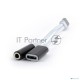 Переходник Cablexpert USB Type-C/Jack3.5 F+ Type-C F, черный, пакет (CCA-UC3.5F-02)