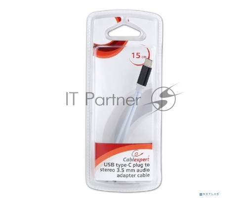Переходник Cablexpert USB Type-C/Jack3.5 F+ Type-C F, черный, пакет (CCA-UC3.5F-02)