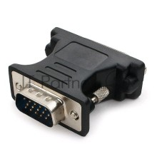 Переходник Cablexpert VGA-DVI, 15M/25F, черный, пакет (A-VGAM-DVIF-01)