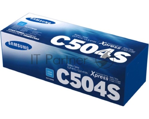 Картридж лазерный Samsung CLT-C504S/ SU027A голубой для Samsung CLP-415/CLX-4195 (1800стр.)